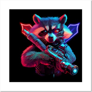 Raccoon Warrior Posters and Art